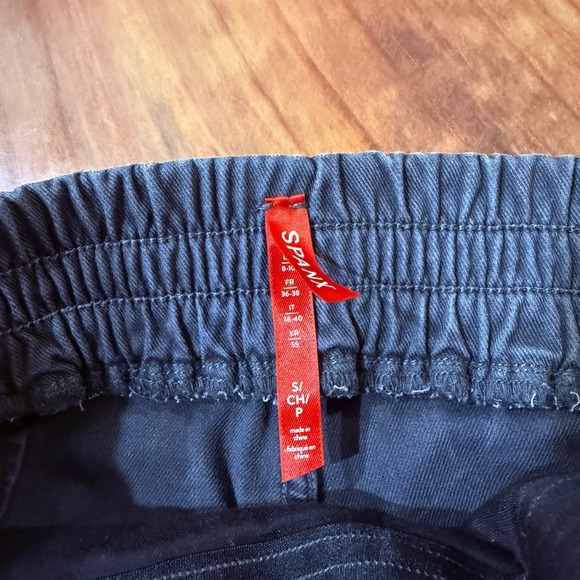 SPANX Women's Pants S Twill Joggers 20319R Gray Cotton Stretch Pull on RR2 - Picture 4 of 7